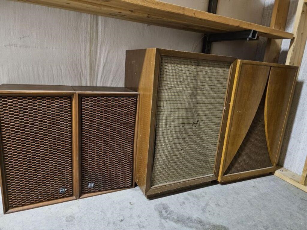 (2) Pairs of Vintage Speakers