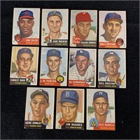 Lot of 1953 Topps Baseball Cards, Rookie