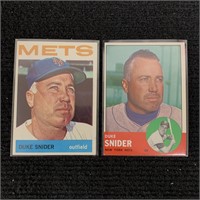 1963 & 64 Topps Duke Snider cards