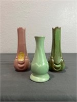 3 Vintage Frankoma Bud Vases
