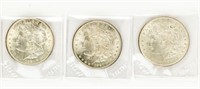 Coin (3) 1921-P Morgan Silver Dollars-Gem Unc.