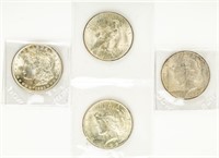 Coin 3-1923-P Peace+1921-P Morgan $$'s- Sup Gem U
