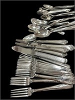 Estate Silverware w’ Collection of Old Pickle