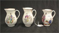 Three Dr Wall Worcester sparrow beak jugs C:1770