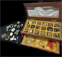 Estate Jewelry Box w’ Dress Pins
