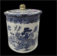 Tin Can w’ Blue Willow Design