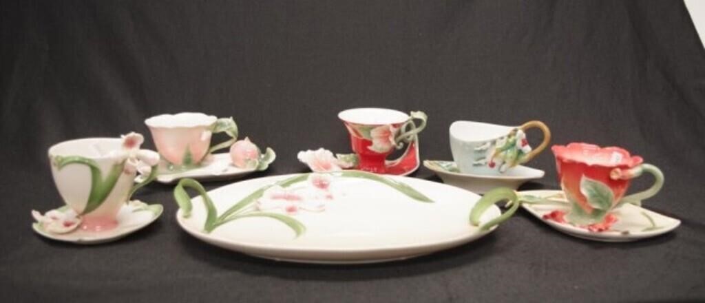 Collection of Franz porcelain tea wares