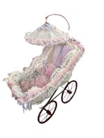 Wicker Baby Buggy