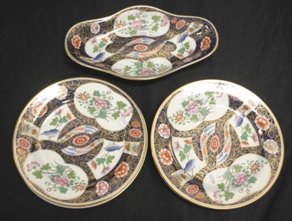 Five Georgian Wedgwood Imari pearlware plates