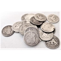 $5 Face Value 90% Silver Barber Quarters