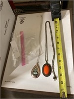 Oval & Teardrop Shaped Pendant Necklaces