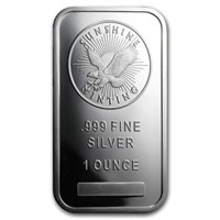 1 oz Silver Sunshine Silver Bar