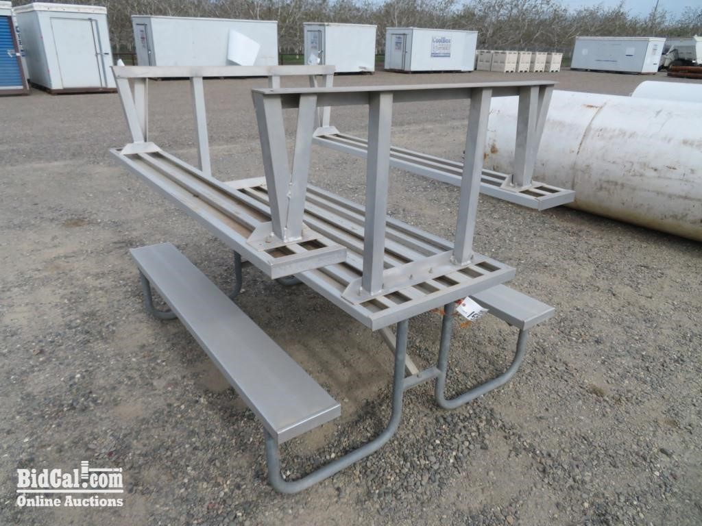 (2) Aluminum Picnic Benches