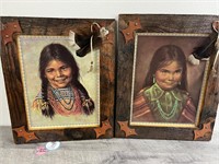 2 beautiful Native American children prints