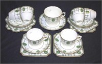 Six Royal Doulton "Countess" bone china trios