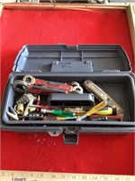 Toolbox w/ Miscellaneous Wrenches & Sockets