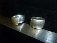 2pc Solid Sterling Silver Lady's Rings