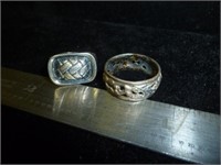 2pc Lady's Sterling Silver Rings
