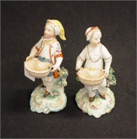 Two early Derby hand painted ceramic figures
