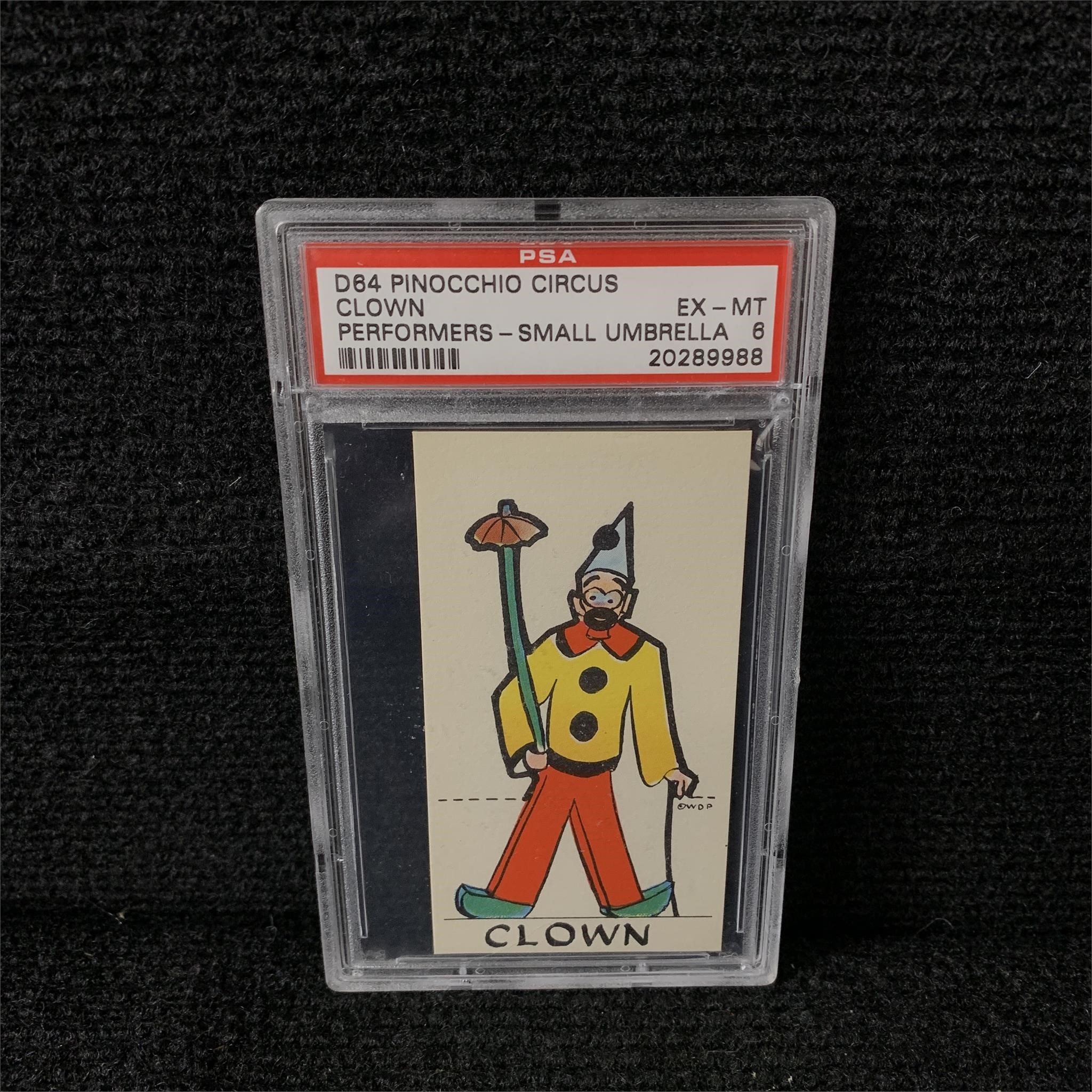 POP 1! PSA 6 Clown Pinocchio Circus Card