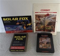 ATARI VIDEO GAMES COMBAT and SOLAR FOX ATARI