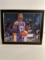 8x10 Color framed Kobe Bryant NBA autographed
