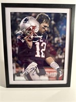8x10 NFL New England Patriots Tom Brady autograph