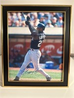 8x10 color MLB Ken Griffey Jr Autographed framed