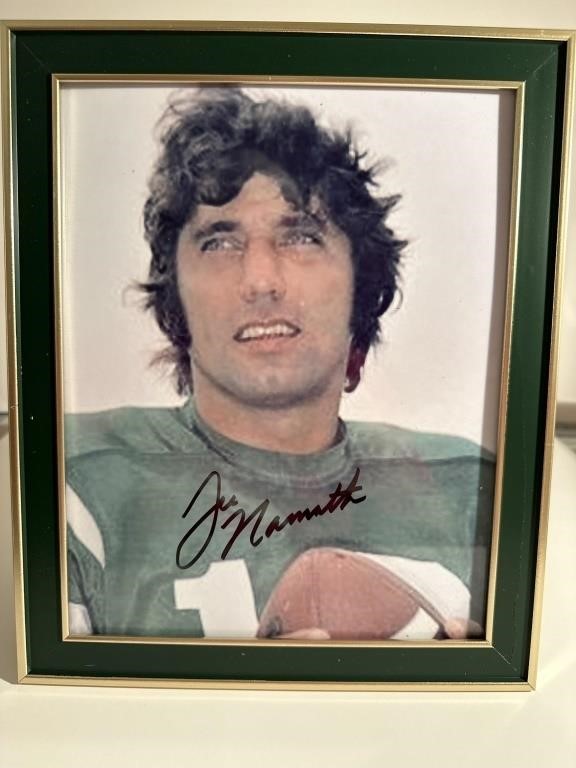 8x10 NFL Joe Namath Autographed color framed