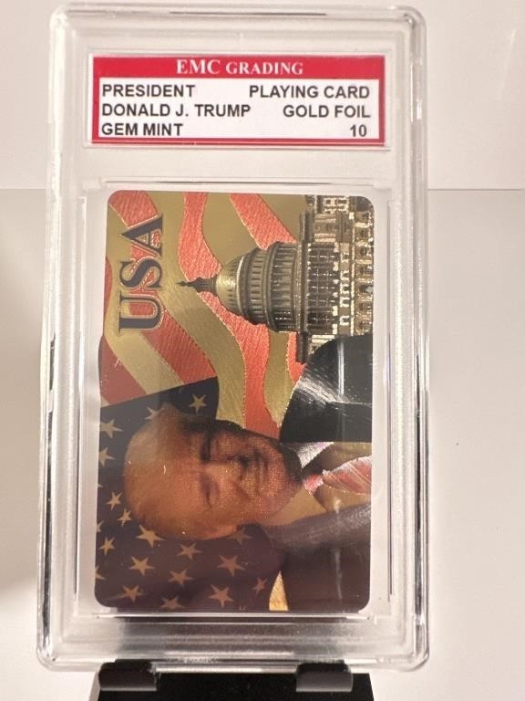 Donald Trump Playing card graded Gold Foil 10