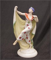 Art Deco Czechoslovakian figure of a lady
