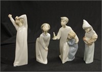Four various Lladro figures