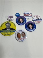 Large lot of (8) Democratic Pins Evan Bayh Indiana