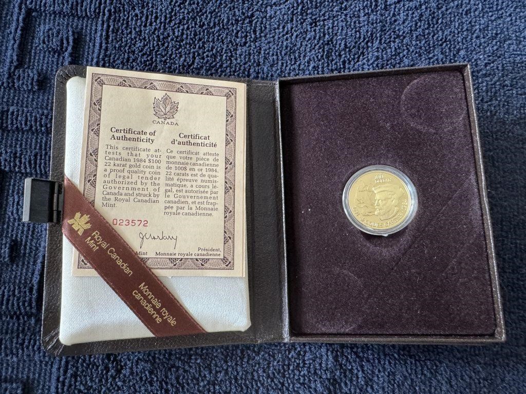 1984. $100 GOLD COIN