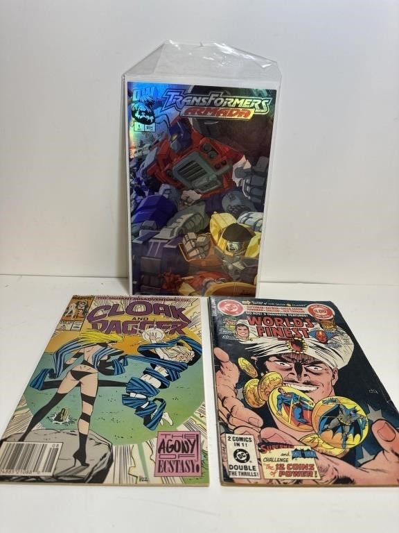 Vintage lot of 3 comics Transformers #1 Superman