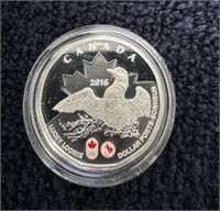 2016. $1 SILVER LUCKY LOONIE