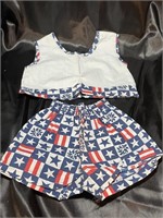 VTG 60's Stars & Stripes Baby Outfit