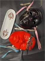 VTG Cermanic Masks & Oblong Tray