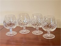 4 Lismore Waterford Balloon Brandy Glasses