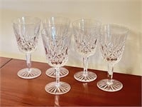 5 Lismore Waterford Crystal Port Wine Glasses