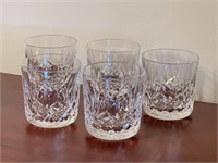 5 Lismore Waterford Double Old Fashioned Glasses