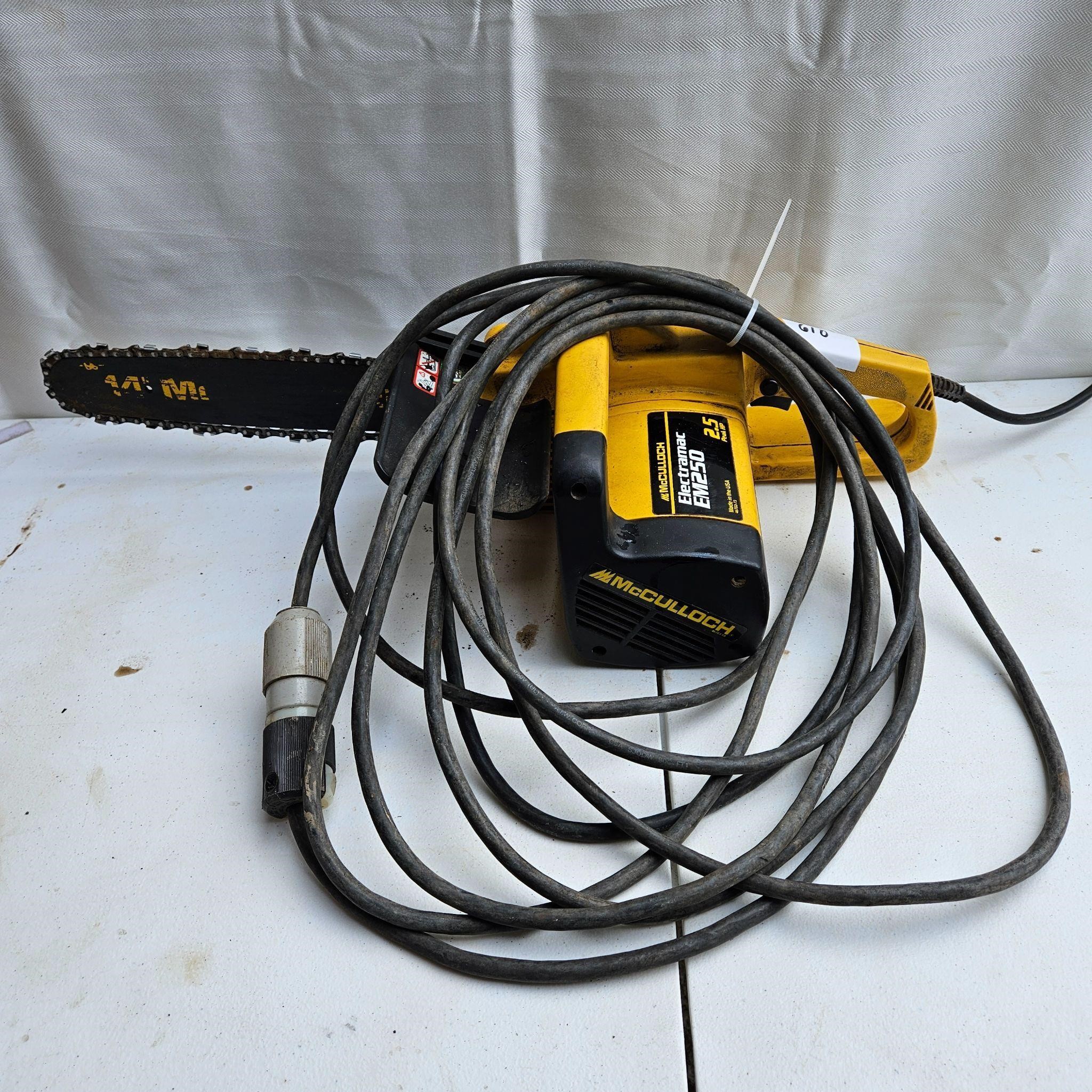 McCulloch Electric Chainsaw 2.5hp W/ Cord