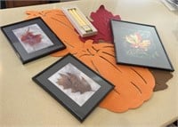 Fall Leaves Wall Art, Fall Placemats, Candles
