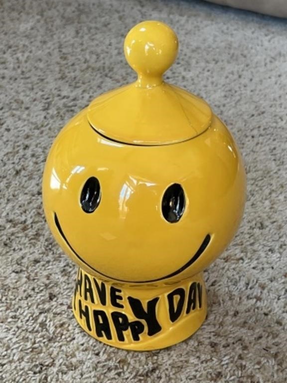 Vintage McCoy Smiley Face Cookie Jar