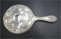 George V sterling silver hand mirror