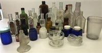 Vintage bottles & glass