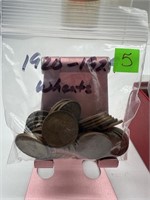 BAG OF 1920-1929 WHEAT PENNIES CENTS