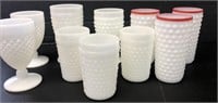 Hobnail & other tumblers & stemware