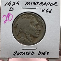 1929-D BUFFALO NICKEL ROTATED DIES