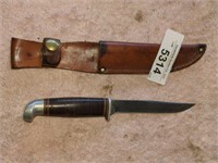 Shapleigh Hunting -8.25"-w/ leather sheath-made